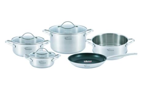 Bộ nồi chảo inox cao cấp 5 món Zemcook S5S