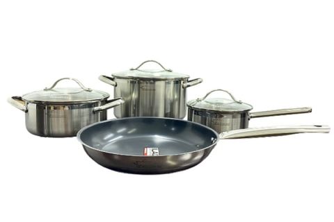 Bộ nồi chảo inox cao cấp 4 món Zemcook S4S