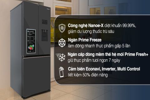 Tủ lạnh Panasonic Inverter 500 lít NR-BW530XMMV (3 cánh)