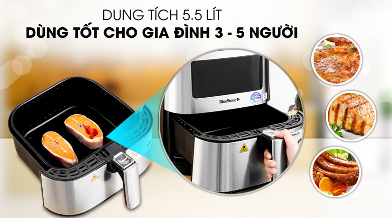 Dung tích lên đến 5.5 lít