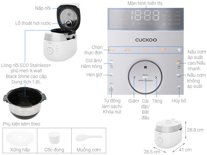 Cuckoo CRP-LHTR1009F/WHSIVNCV