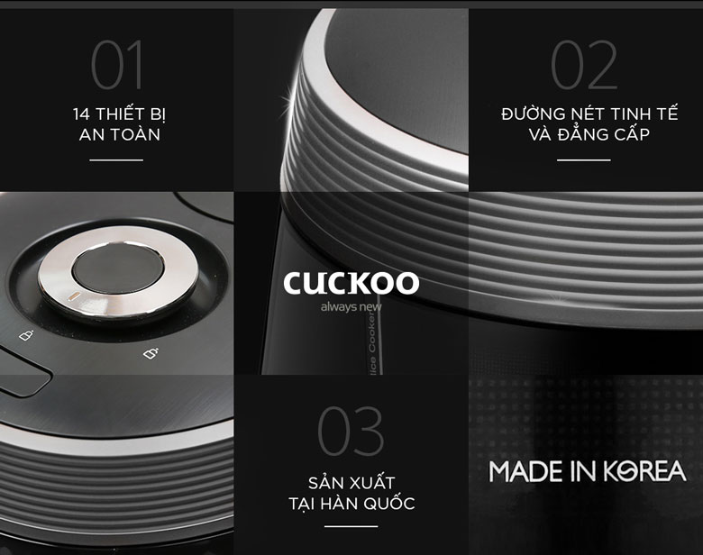 Nồi cơm áp suất điện tử Cuckoo 1.8 lít CRP-QW1000F/SIBKVNCV