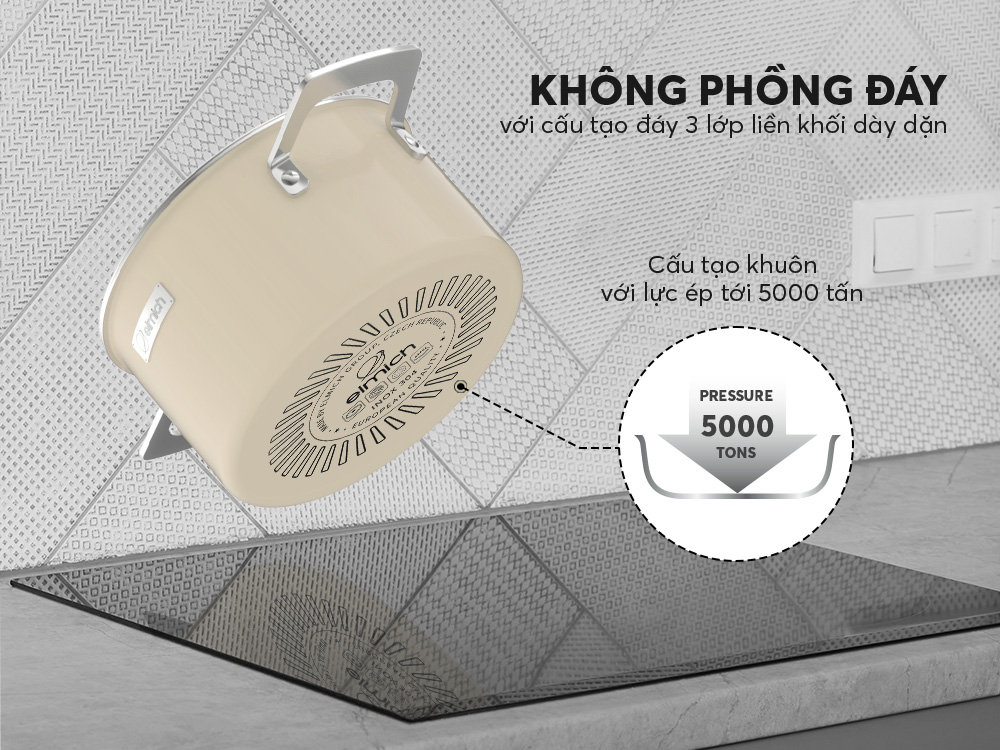 Kết cấu đáy không bị phồng