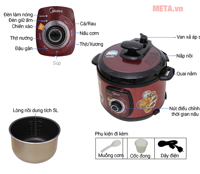 Nồi áp suất điện Midea