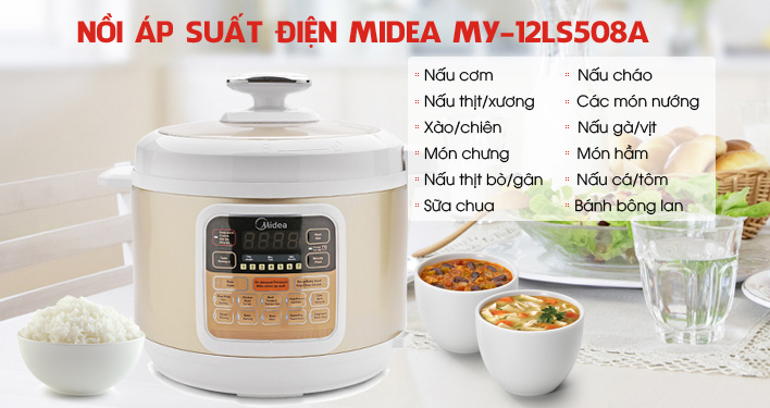 Nồi áp suất điện Midea MY-12LS508A