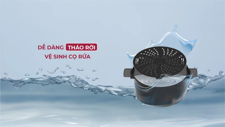 Lòng nồi có thể tháo rời để tiện cho việc cợ rửa