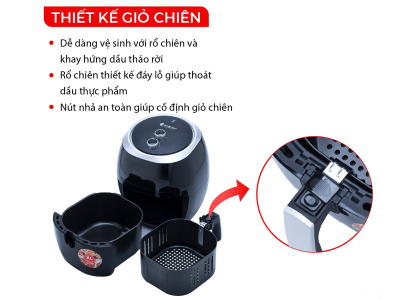 Thiết kế giỏ chiên thông minh