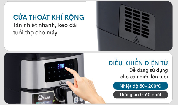 Nồi chiên không dầu FujiE AF9D