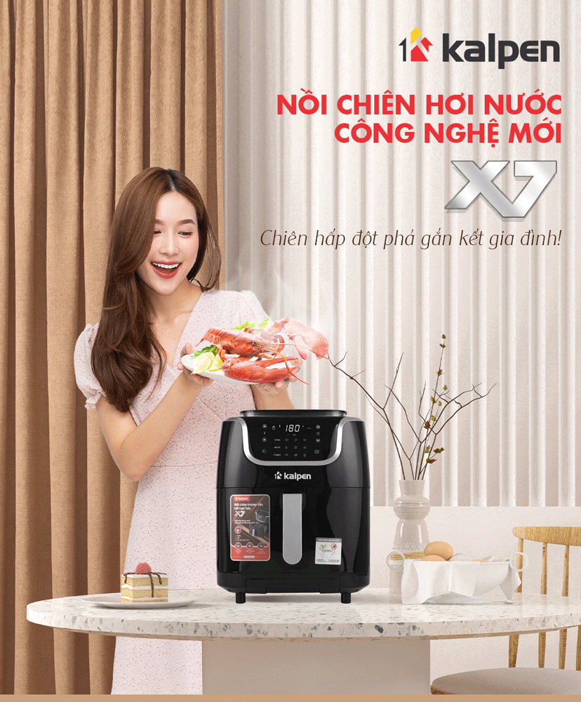 Nồi chiên không dầu hơi nước Kalpen X7