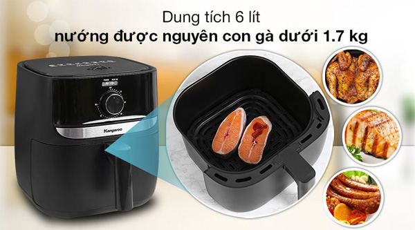 Nồi chiên không dầu Kangaroo KG6AF1 (6 lít)