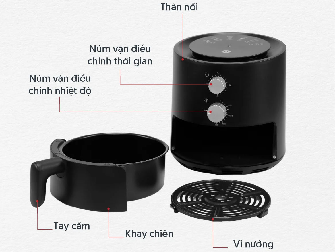 Nồi chiên không dầu Mishio MK320 