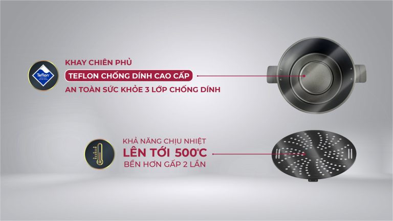 Khay chiên có phủ chống dính siêu bền