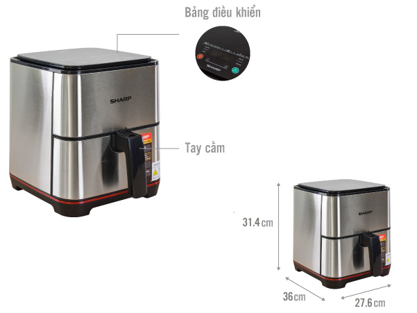 Nồi chiên không dầu Sharp KF-AF50EV-ST