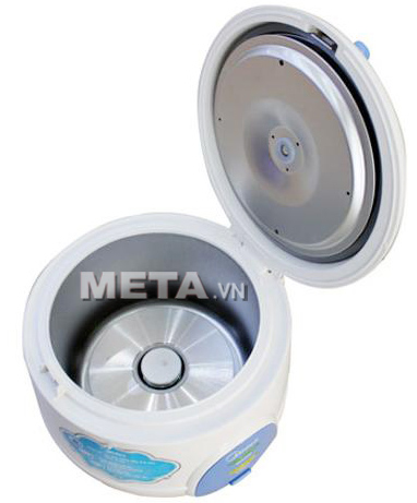 Nồi cơm điện Midea MR-CM06SB 0.6 lít thiết kế nắp gài dễ vệ sinh.