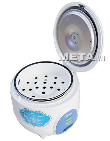 Nồi cơm điện Midea MR-CM06SB 0.6 lít có vỉ hấp giúp bạn có thể hấp xôi, hấp bánh.