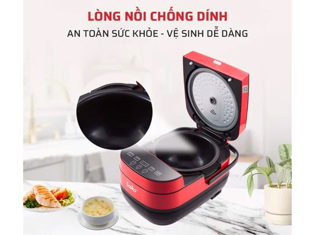 Lòng nồi có tráng lớp chống dính an toàn