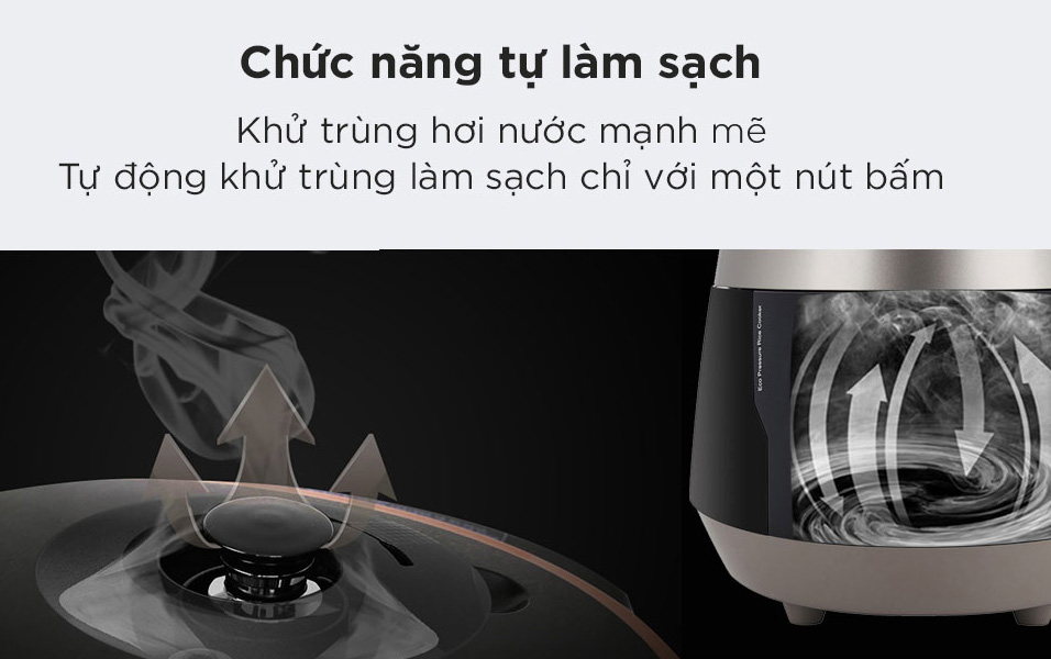 Khả năng tự động làm sạch bằng hơi nước