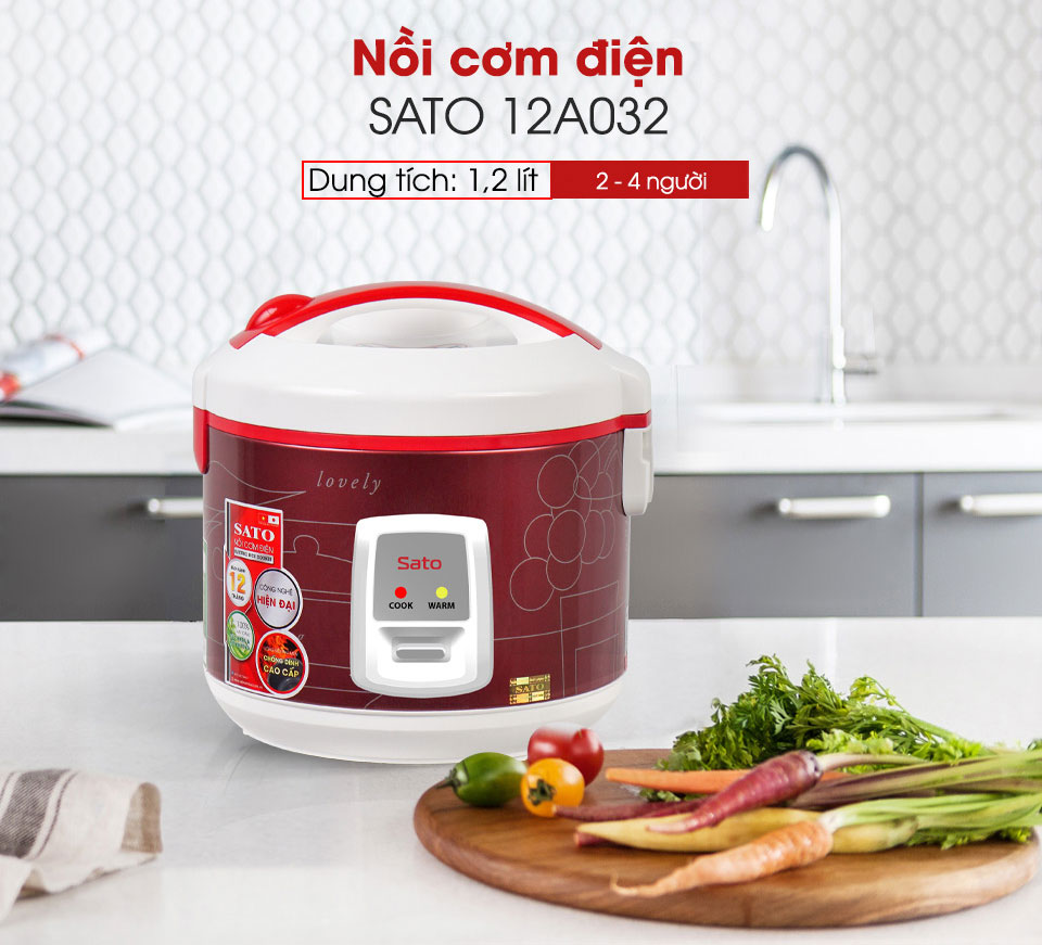 Nồi cơm điện Sato 12A032 1.2 lít