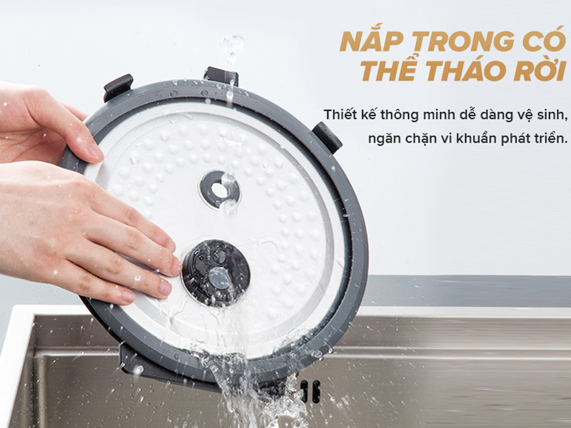 Nắp trong có thể tháo rời