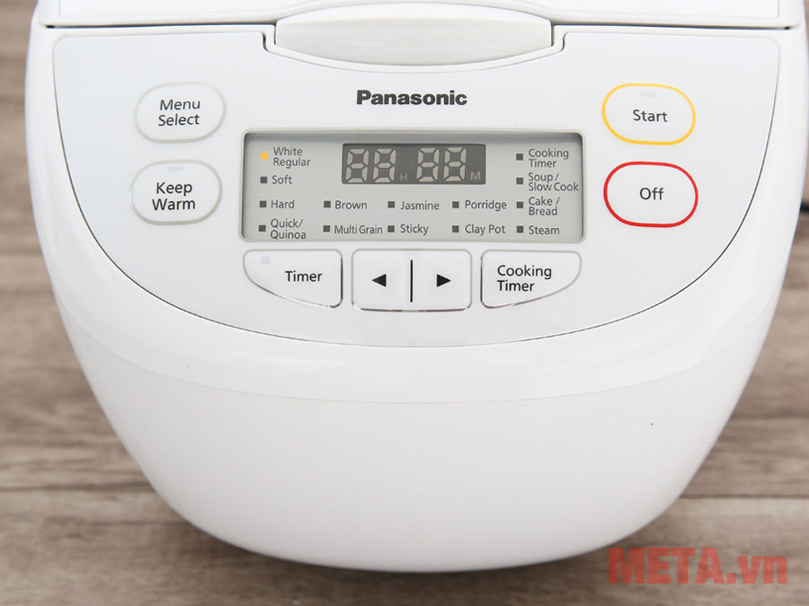 Bảng điều khiển của nồi cơm điện Panasonic SR-CL188WRA