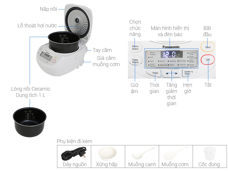 Nồi cơm điện Panasonic SR-CL108WRA