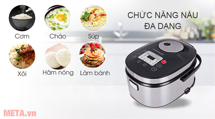 Nồi cơm điện có nhiều chức năng 