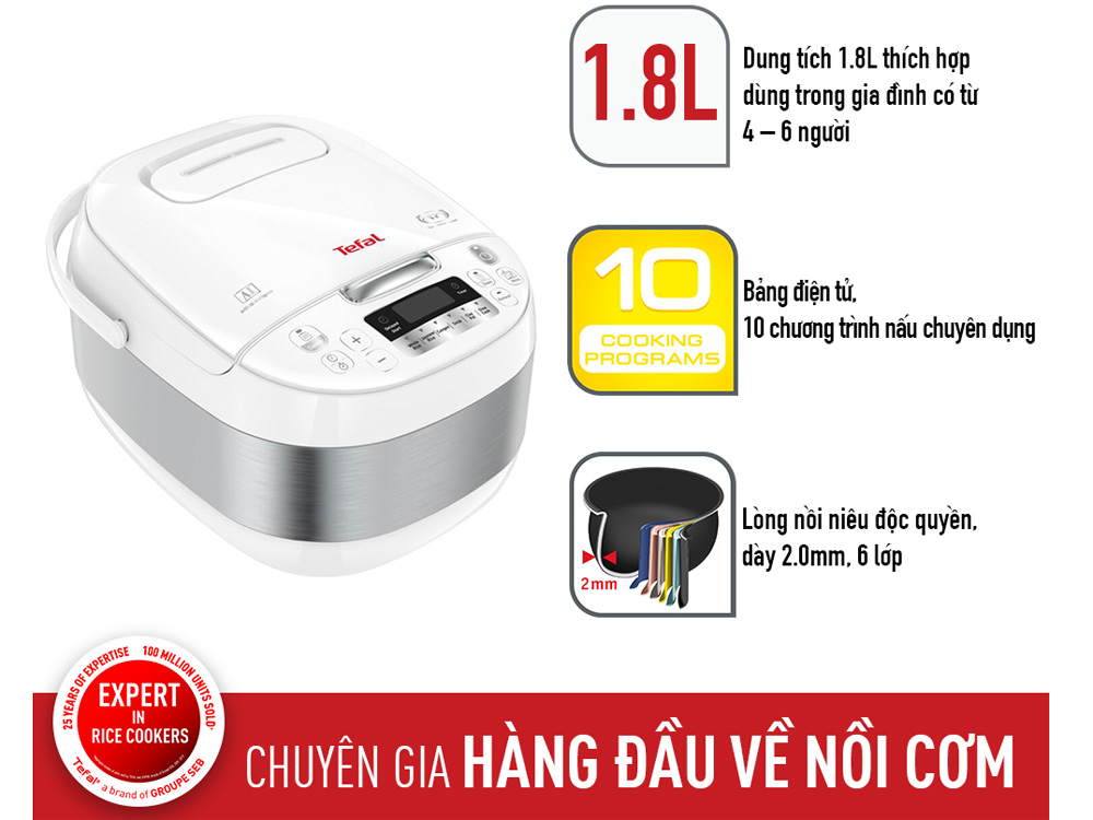 Nồi có đến 10 chương trình nấu chuyên dụng