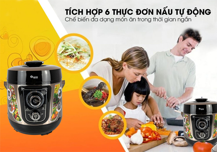 6 chế độ nấu tự động