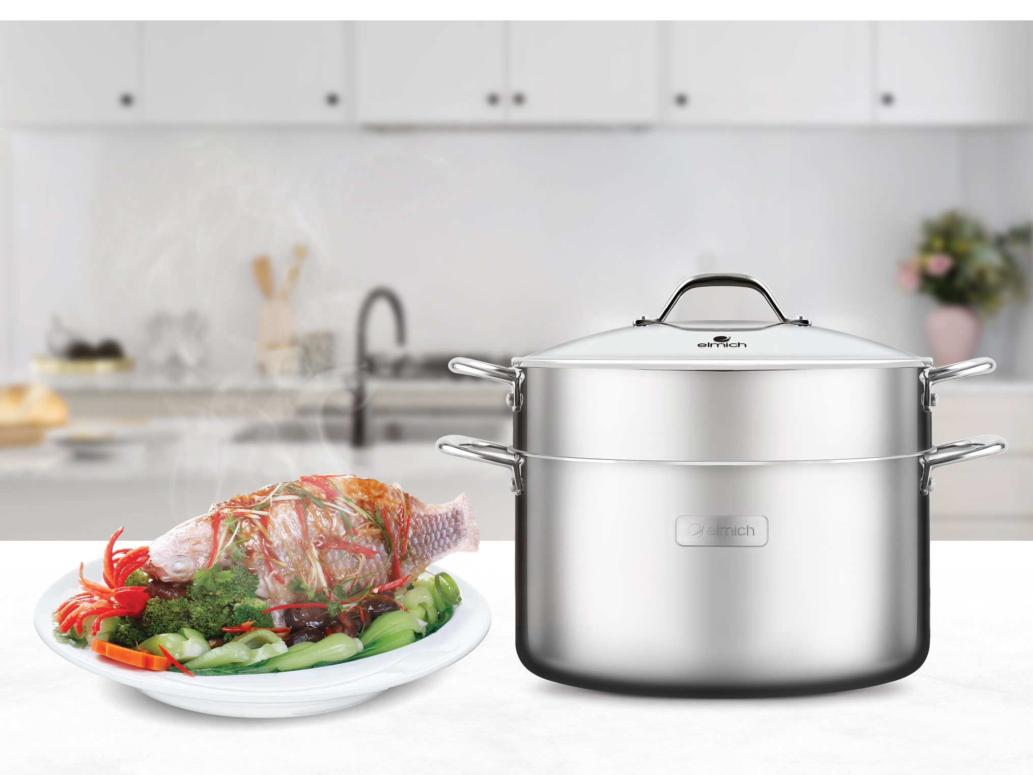 Nồi hấp inox Elmich