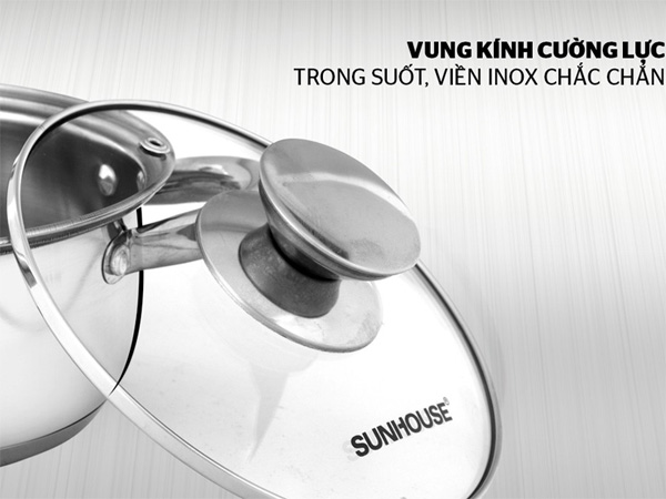 Nồi inox 3 đáy Sunhouse SH22116