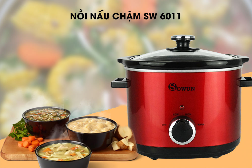 Hình ảnh nồi nấu chậm Sowun SW 6011 (2 Lít)