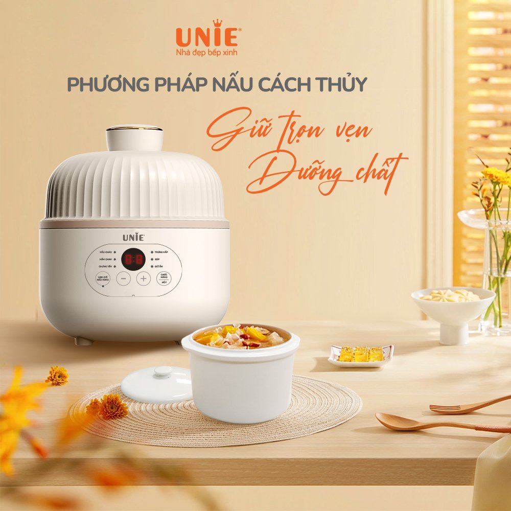 Nồi nấu chậm Unie USC08W - 0.8 lít