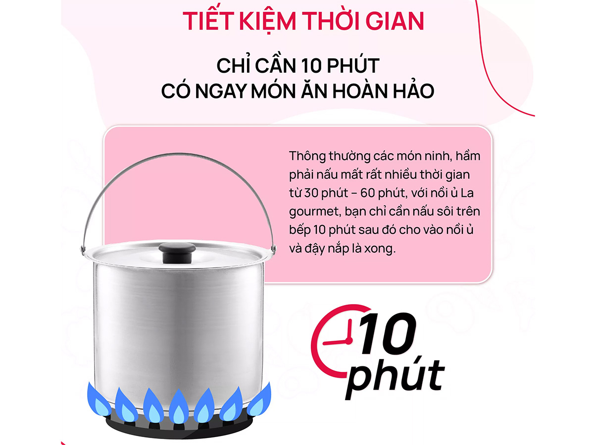 Tiết kiệm thời gian nấu chỉ 10 phút