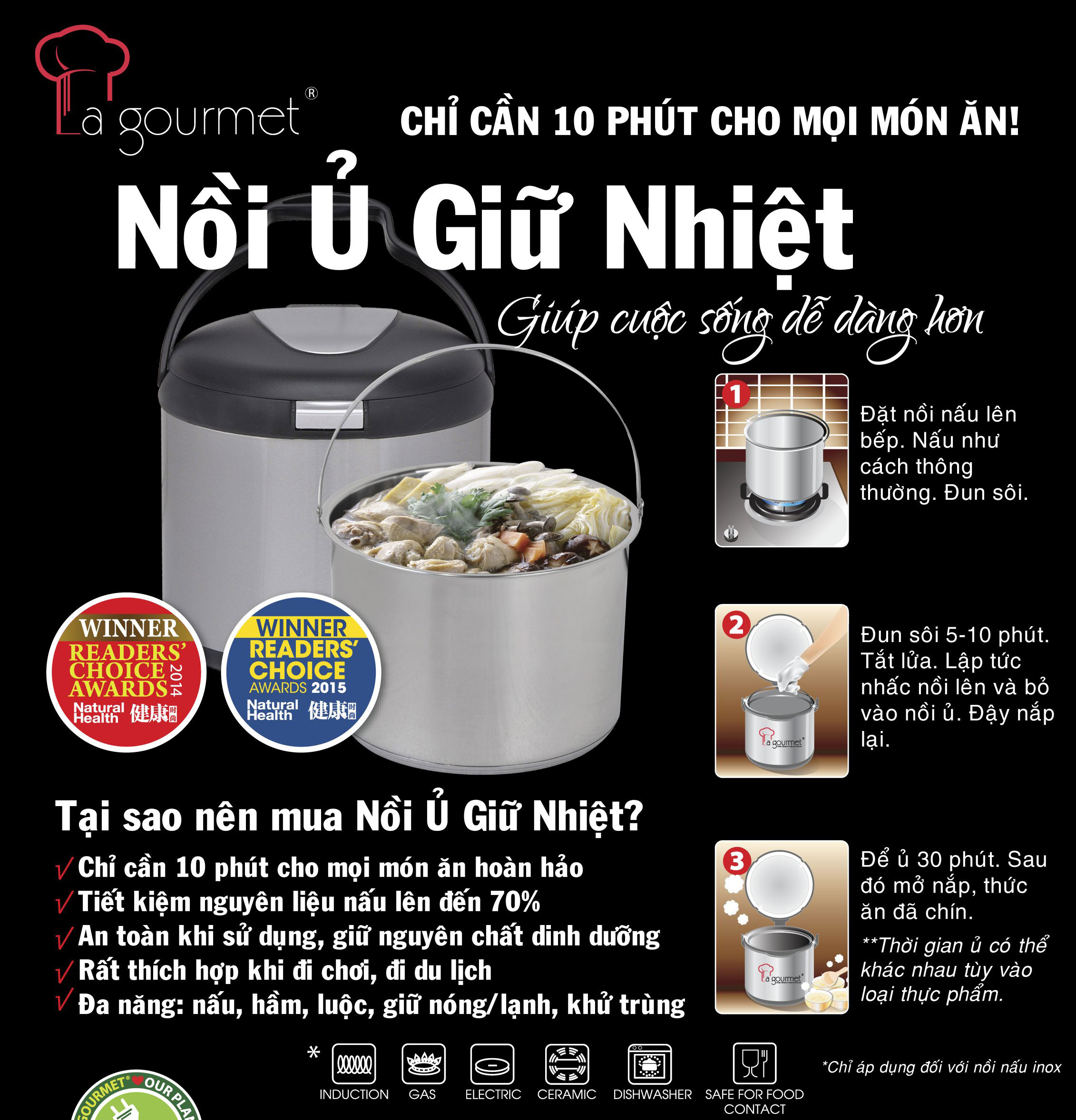 Nồi ủ inox