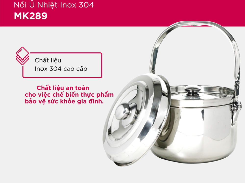 Chất liệu Inox 304 an toàn 