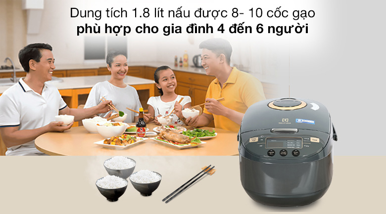 Dung tích nấu 1.8 lít