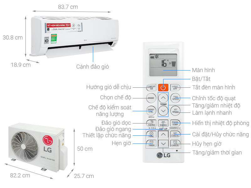 Điều hoà LG Inverter 1 HP V10API1