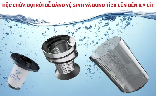 Dung tích hộp chứa bụi 0,9 lít