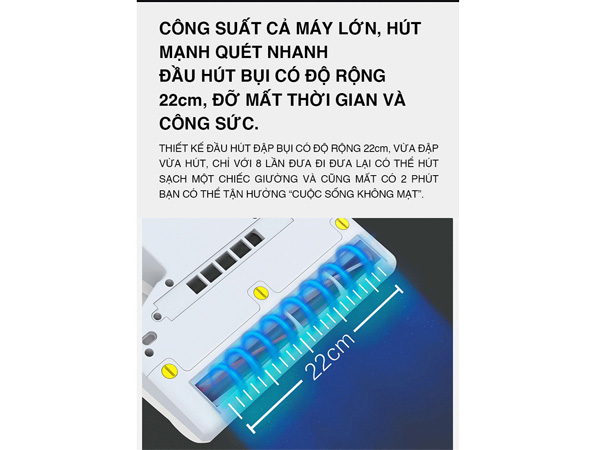 Máy hút bụi trên giường