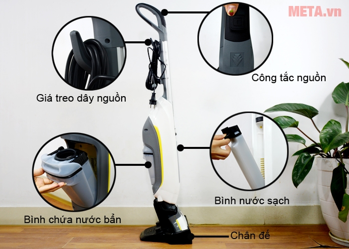 Cấu tạo máy lau sàn 2 trong 1 Karcher FC 5