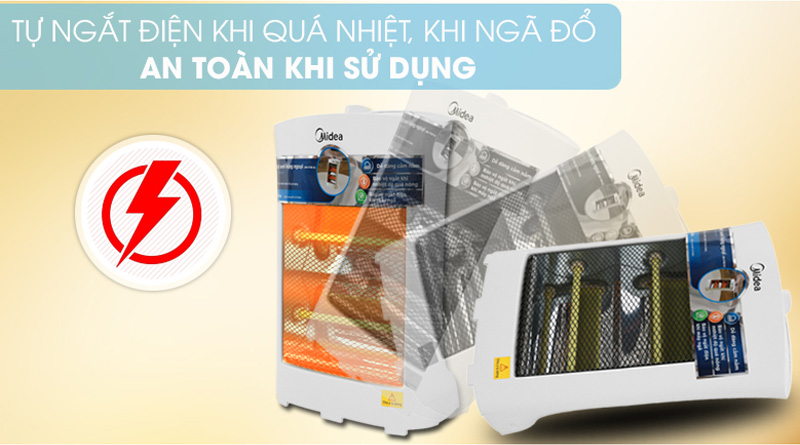 Tự ngắt điện khi bị đổ, quá nhiệt