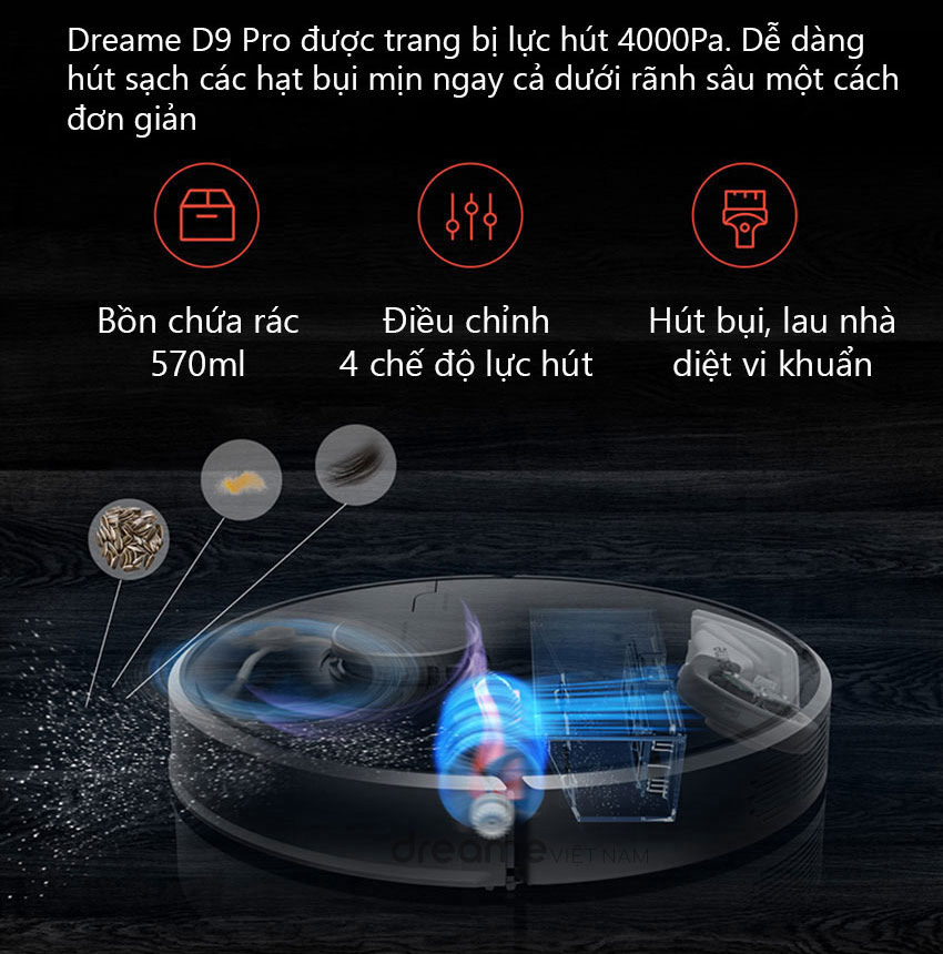 Robot hút bụi dùng pin