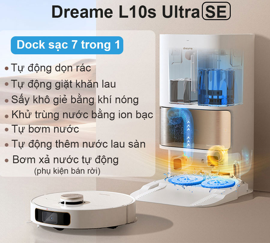 Robot hút bụi lau nhà Xiaomi Dreame L10S Ultra SE