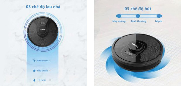 Robot hút bụi lau nhà Rapido RR8