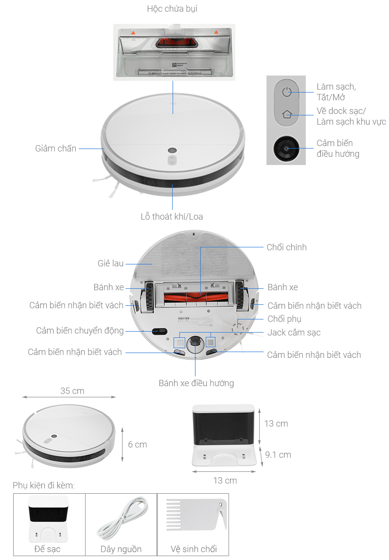 Robot hút bụi lau nhà Xiaomi Vacuum Mop 2 BHR5055