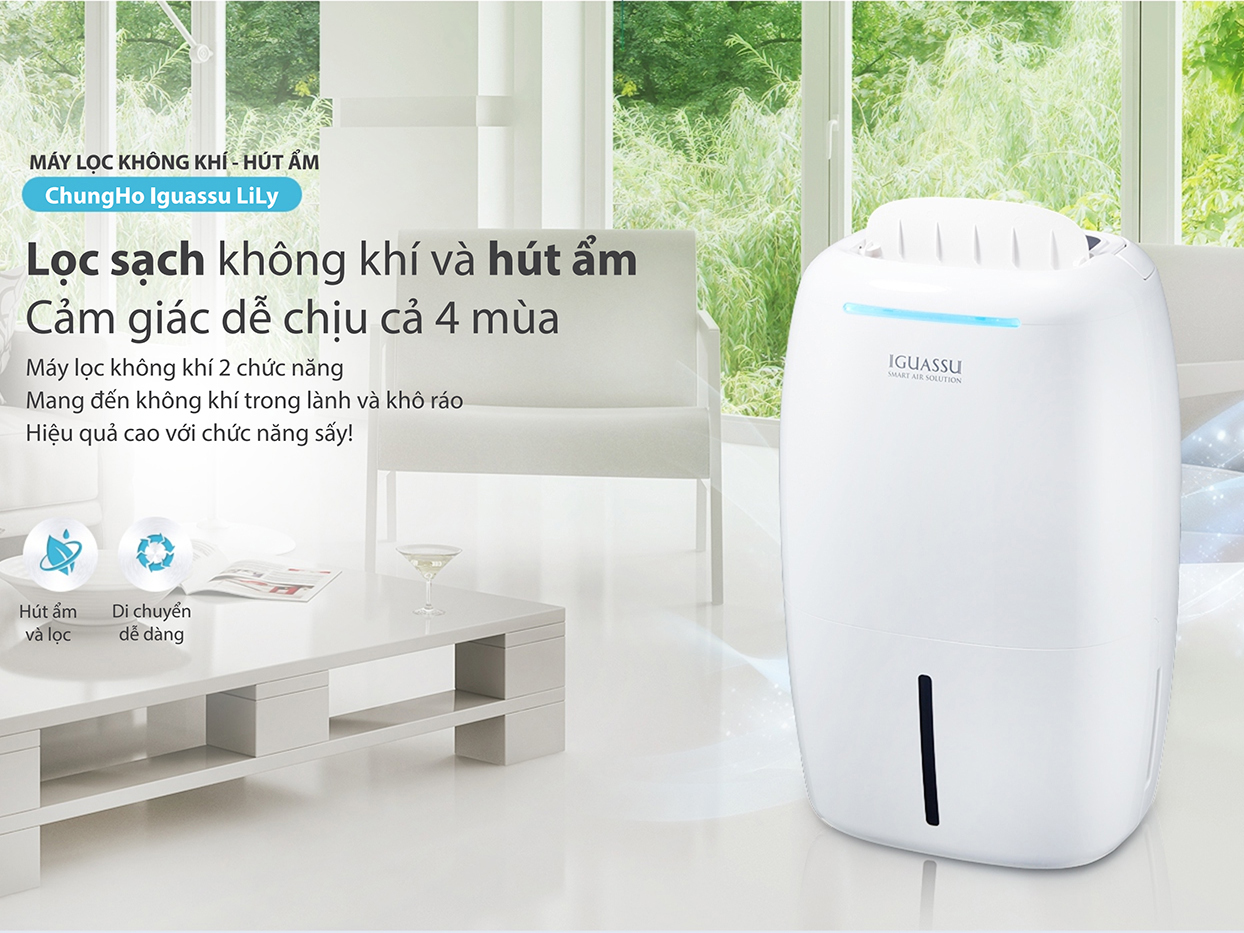 Máy hút ẩm lọc không khí Chungho CHDH-120JA