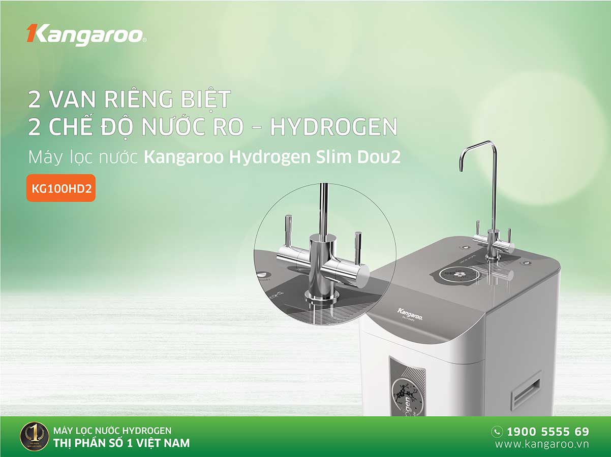 Máy lọc nước Kangaroo Hydrogen Slim Duo 2 KG100HD2