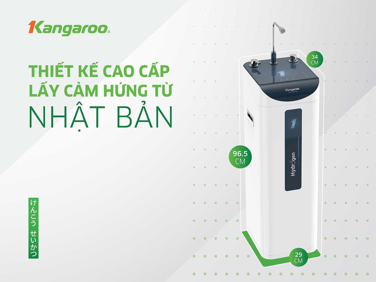 Máy lọc nước Slim hydrogen tích hợp nóng lạnh KG10A9SG