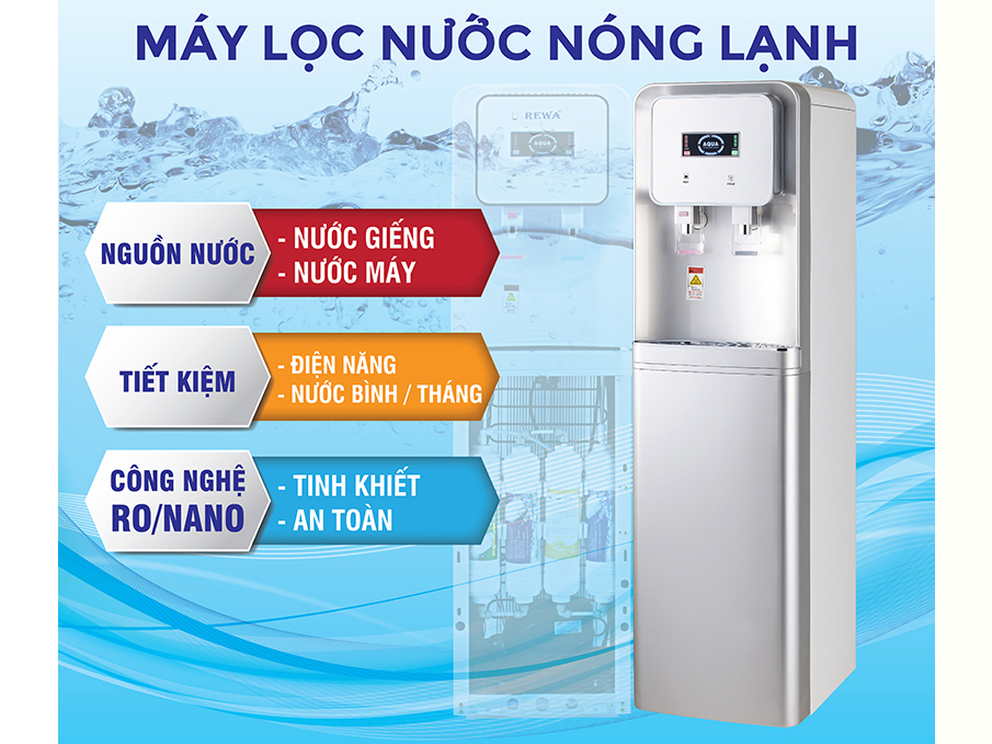 Máy lọc nước nóng lạnh Rewa 