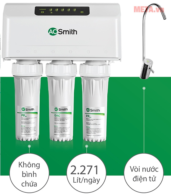 Máy lọc nước RO không bình chứa A.O.Smith AR600-C-S-1.